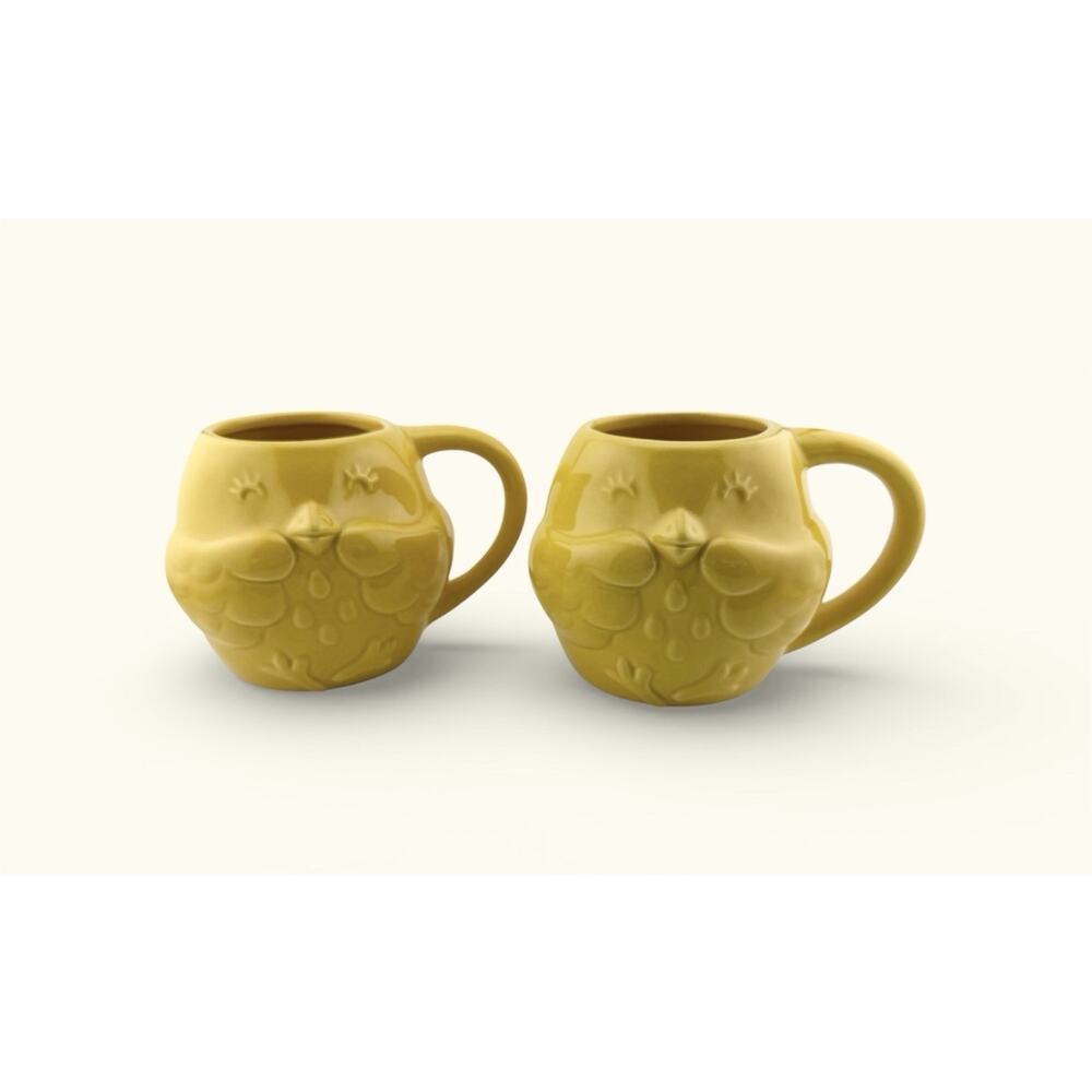 Brightstar Ceramic Yellow Chick Coffee Mugs Set of Two Spring Decor NWT 13.3 oz